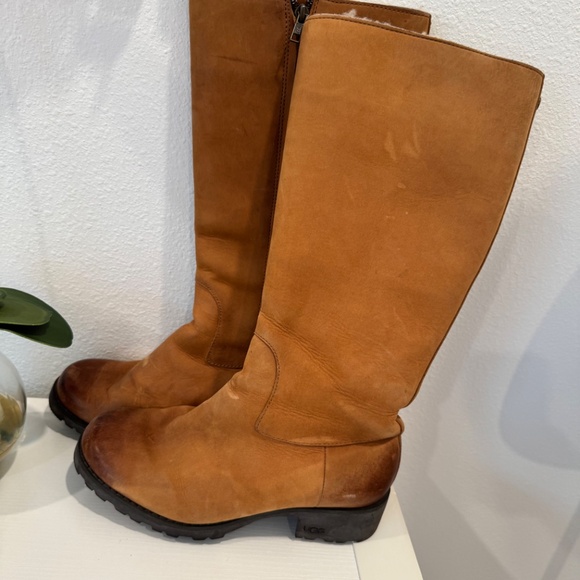 UGG Australia Broome Il Leather and Shearling Riding Boots - Picture 5 of 16